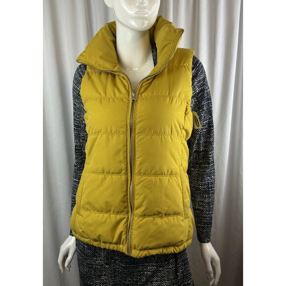 Old Navy Canvas Puffer Vest, Yellow M cold weather gorpcore 64-03 NWT - Picture 12 of 16